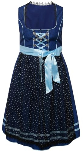 Ulla Popken Ladies Plus Size Plus Size Dirndl Hearts Decorative Chain Carree Neck Sleeveless
