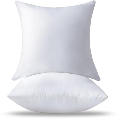 OTPIPCS 50 x 50 kuddinsatser paket med 2 – mjuk och fluffig stor soffa dekorativ vit fyrkant 50 x 50 tum prydnadskuddeinlägg fyllning för vardagsrum soffa och sovrum innerkuddar
