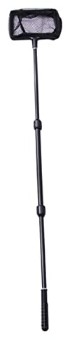 Happyyami Telescopic Fishing Mesh Net Skid-Resistant ABS Handle Sturdy Fine Nylon Mesh Retractable for Fish Tank Lakes Ponds