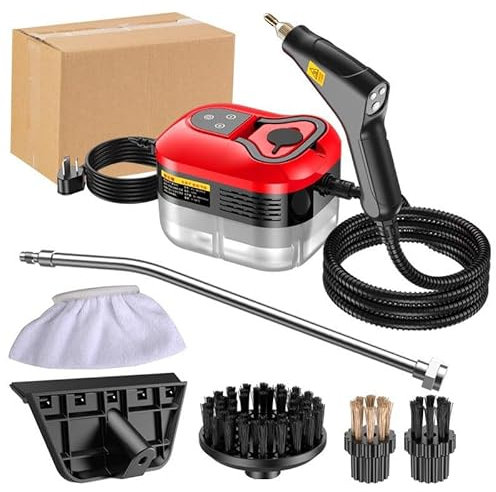 Limpiador a vapor portátil de alta potencia para campanas extractoras de cocina - 1500W, presión de 3BAR, depósito de 1200ml, 6 niveles de ajuste, herramienta multifuncional para la limpieza del hogar