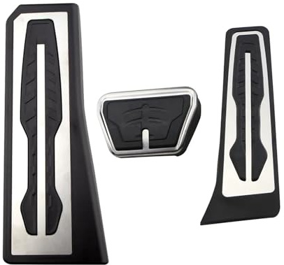 Autopedal Autopedalabdeckung, kompatibel für BMW 5er F10 F11 523i 528i 530i 535i 550i 2011–2017, Linkslenker, rutschfeste Gas-/Bremspedalauflage, Zubehör(3Pcs AT with rest)