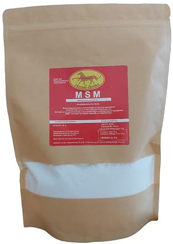 Scheidler horse-direkt MSM 1500 g Eimer (Methylsulfonylmethan) organischer Schwefel, hochrein, 34% Schwefel für Pferde, Ponys - inkl. Messlöffel
