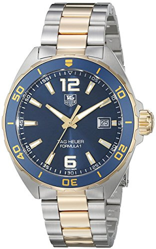 TAG Heuer Orologio da uomo WAZ1120.BB0879 Formula 1 analogico display svizzero al quarzo bicolore blu, 41 mm, movimento al quarzo, Blu, 41 mm, Movimento al quarzo