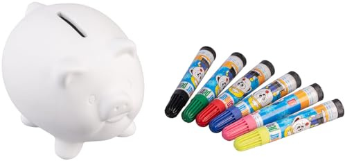 Playtastic Sparschwein zum bemalen: Porzellan-Sparschwein zum Selbergestalten (selbst gestalten, selber gestalten, Baby)
