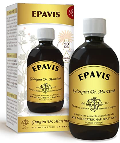 Dr Giorgini EPAVIS Liquido Alcoolico - 500 ml (integratore Giorgini Dr. Martino a base di erba come carciofo, tarassaco, boldo per la funzionalità epatica)