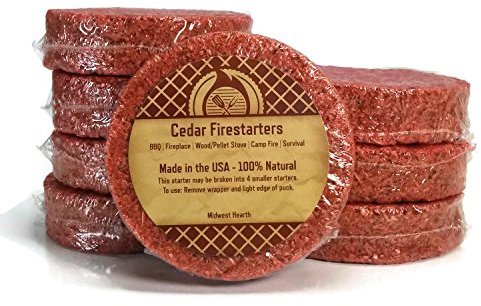 Midwest Hearth Cedar Fire Starters (8 Pack - Up to 32 Fires) Made in USA