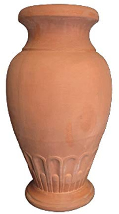 GIARA ANFORA IN TERRACOTTA GALESTRO, FATTA A MANO; ALTEZZA CM. 55, DIAMETRO PANCIA CM. 30 ARREDO CASA GIARDINO VASO IN COTTO RESISTENTE AL GELO MADE IN ITALY