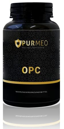 PURMEO® OPC Traubenkern-Extrakt Kapseln | mit 600 mg reinem OPC pro Tag | 240 Kapseln | vegan, laborgeprüft, hochdosiert, rein, Made in Germany