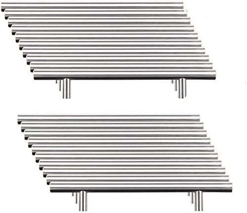MARGUERASW 20 Pieza Tiradores Cocina Plateados Tiradores para Cajones Inox Tiradores Armarios -tiradores de muebles cocina Tirador Acero Inoxidable distancia del Agujero 192mm