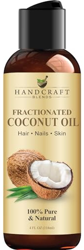 Handcraft Blends Fraktioniertes Kokosöl - 118 ml - 100% Rein und Natürlich - Premium Grade Trägeröl - Haar und Körperöl - Massageöl - Hexanfrei