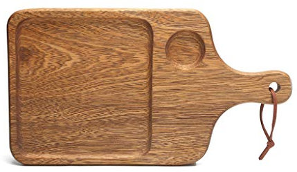 XOOPIT Chopping Board,Wooden Breadboard with Grooves and Hanging Holes, Cutting Board/Dessert Tray, 40222cm, Gift for Family little surprise
