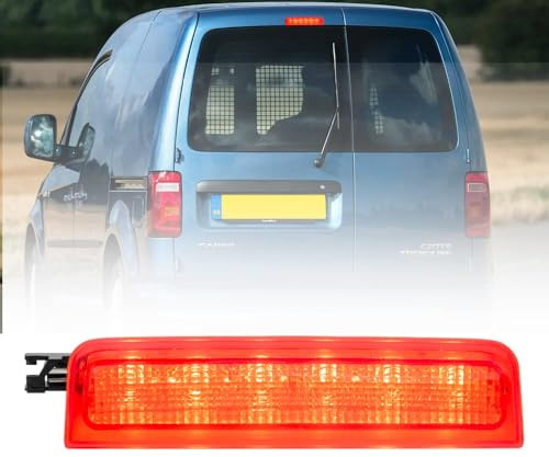 NSLUMO LED-3. Bremsleuchte für V/W Caddy MK3 rote Linse hochgesetzte | mittlere Bremsleuchte CHMSL für Caddy MK4 SA Barn Tür Modelle Additional hoch Level hohe Leistung 2003-2015 V OEM 2K0945087C