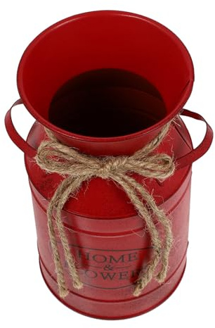 HOMSFOU Seau À Fleurs en Fer Style Rétro Décoration De Maison Et Balcon pour Fleurs Séchées Ornement De Vase Seau De Style Européen 7.48 X 4.72 X 3.94 in 1 Pièce