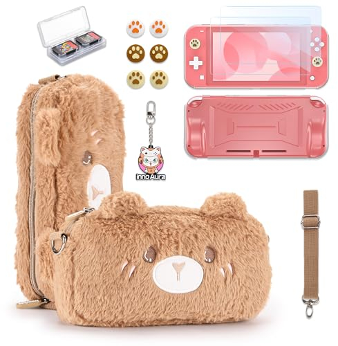 innoAura Switch Lite Sac, Ours Marron., Switch Lite, Set de valises