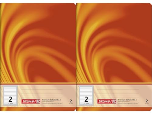 Brunnen Schulheft A5 Vivendi, Luineatur 2, Kontrastlineatur, 32 Blatt (Packung mit 2)