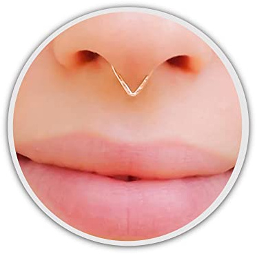 MoonliDesigns Fake Septum Ring Dreieck geformt in Gold oder Silber