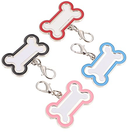Angoily Welpen-namensschild 4 Stück Hundeform Haustier-id-tags Sublimation Stilvolles Haustier-zubehör Für Katzen Und Kätzchen