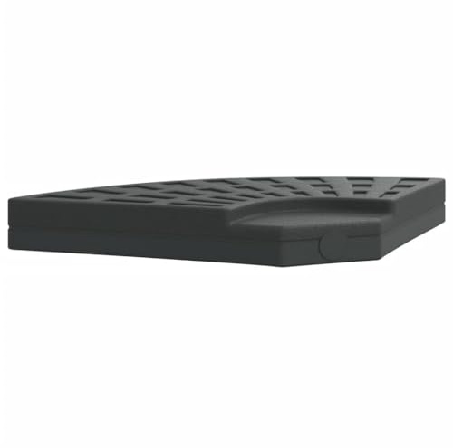 vidaXL Gewicht für Sonnenschirmständer, Schirmgewicht mit Griff, Schirmständer für Ampelschirm, Sonnenschirmfuß, Schwarz 20 kg PE Beton