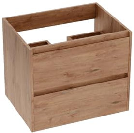 lavita Waschbeckenunterschrank Badezimmerschrank Tulsa Wood 600 Hängeschrank Badschrank Waschtischschrank Schrank 60cm Breit Mehrzweckschrank Badezimmermöbel MDF 46,5x61x50 cm