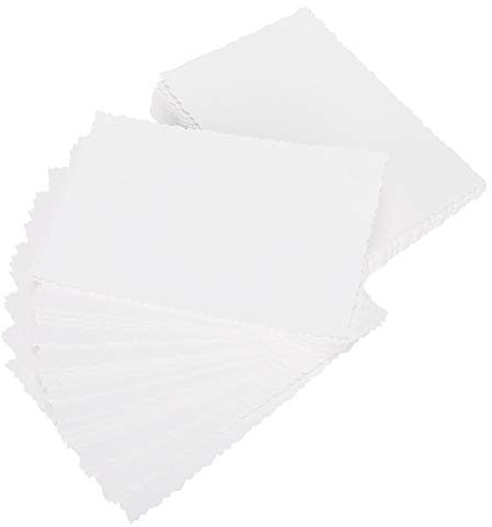 100pcs White Cardstock Paper, 5.9 X 3.9in White Chipboard,Large White Chipboard Sheets, Thick Chipboard for Scrapbook, Art Crafts, Arts Projects, Backing Boards, Frames (Wave)
