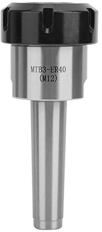 MTB3 ER40 Collet Chuck Holder Morse Cone Collet Chuck Tooling Holder Taper Milling Shank High Hardness Carbon Steel for CNC Lathe Engraving Cutting Machine