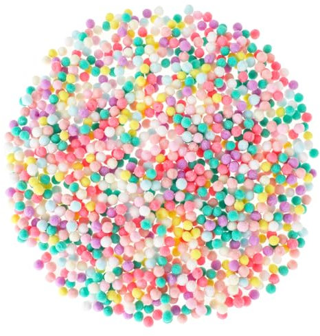 2000 Stück Mini Pompons Bunt, 1 cm verschiedene Pompons, mehrfarbig, flauschige Pompons, Bälle für Heimwerkerbedarf, Kunsthandwerk, Mini-Pompons zum Basteln und Herstellen von Dekorationen