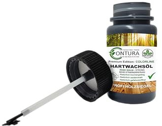Contura 50ml. FARBIGES Hartwachsöl Colorline Pinselflasche Premium Hartwachs Probe (01 Natur - Farblos)