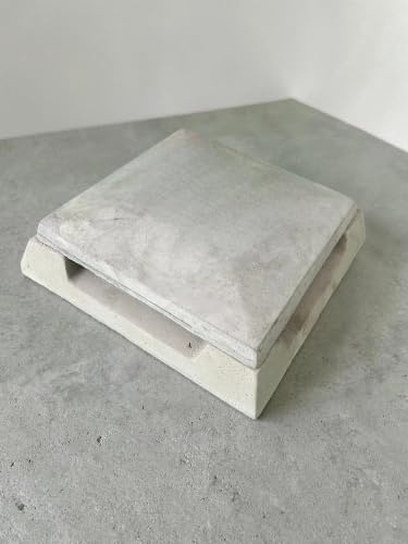 Schornsteinabdeckung aus Beton 36x36 cm – Betonmanufaktur Delmenhorst | Handgefertigt in Deutschland | für stillgelegte Schornsteine | Grau