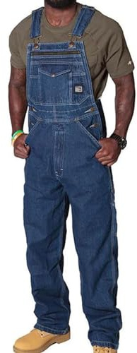 Salopette Homme Jean Salopette De Travail Homme Jogging Slim Fit Jean Overalls Denim Homme Grande Taille Combinaison Pantalon avec Bretelles Réglables et Homme Jean Mode Jumpsuit en Denim
