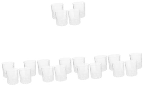 Alipis 5 Ensembles Verre À Whisky Verres À Vin Bar Verres À Vin Carrés Verres À Boire Incassables Tasses À Café Avec Couvercles Verrerie Nervurée Un Verre Transparent 4 Pièces * 5