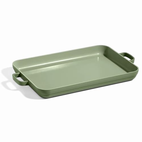 Our Place Griddle Pan - Versatile Nonstick Ceramic Sheet Pan & Stovetop Griddle | Toxin-Free, Dual-Use, with Ergonomic Handles | 5 Qt Capacity, Oven Safe up to 450°F | Sage