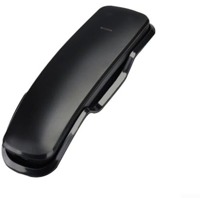 Hasaller Téléphone Filaire avec indicateur LED de mémoire à 13 Chiffres - Sonnerie sonore - Support Mural ou de Bureau pour la Maison, Le Bureau, Le dortoir (Noir)