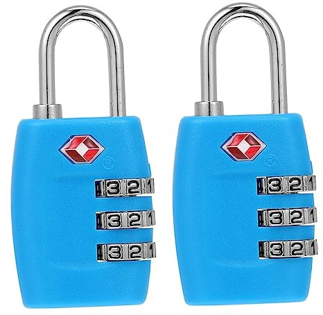 Ipetboom 2pezzi Luccetto Combinazione Numerica Per Valigie Borse e Armadietti Lucchetto in Metallo Password Approvato Da Tsa Leggero e Portatile
