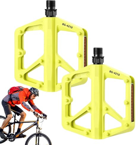 Pedali per mountain bike, pedali per bici da corsa e trekking, pedali riflettenti antiscivolo, per bicicletta, allenamento senior, cardio, palestra indoor e allenamento all'aperto