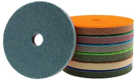 7 Pezzi/Lotto di tamponi for lucidatura in Spugna da 5 Pollici, Disco abrasivo in Spugna da 125 mm for Marmo, Granito e Pietra(2000)