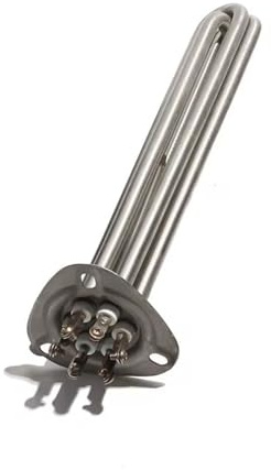 63mm Triangle Flange Electric Immersion Heating Element 220V/380V Water Tank Heater For Dishwasher 6KW/9KW/12KW SUS304(220v,9KW 305mm)