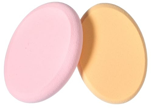 2Pack Oval Make Up Sponges, Foundation Sponge for Wet and Dry Use, Soft Facial Sponges for Foundation and Powder