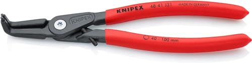 KNIPEX Präzisions-Sicherungsringzange für Innenringe, 48 41 J31 | Geeignet für Innenringe in Bohrungen mit rutschhemmendem Kunststoff überzogen 210 mm