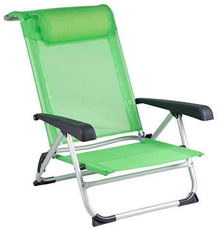 Bo-Camp 1204794 Chaise de Plage Mixte Adulte, Vert, Taille Unique