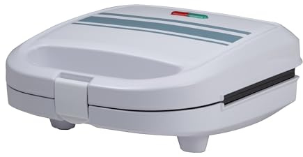 BERGNER NOIA - Sandwich Maker 750W - Rivestimento antiaderente - Impugnatura Cool Touch - Termostato regolabile - Protezione contro il surriscaldamento - Design compatto