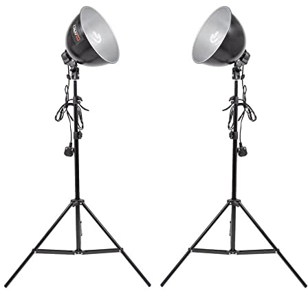 Pixapro COOLiTE Photography Continous Lighting Kit Photo Studio Lights Video Camera Light Professional Photoshoot Fashion Photo Shooting Lamp Vlogging Self Recording Video Production E27 Bulb 360W