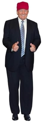 aahs!! Engraving Donald Trump Stand Up | Cardboard Cutout | 6 feet Life Size Standee Picture Poster Photo Print of President | Thumb Up
