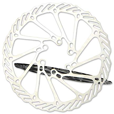 VOANZO Frenos de Disco de Bicicleta Rotor DE Disco DE 160 mm, Acero Inoxidable, Montaje DE 6 Pernos G3 Frenos de Disco de Bicicleta de montaña (Plata)