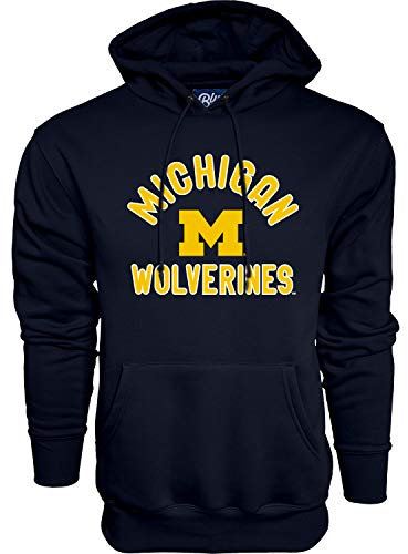 The Blue Brand NCAA Michigan Wolverines Mens Hoodie Line Up Team Color, Michigan Wolverines Navy, Large (MHS_Gilford_Team)