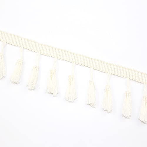 10m Vintage Fransenborte Fransen Spitzenbesatz Bänder, Spitze Borte, Borte Spitzenband, Spitzenrand Fransenband, Bestickte Borte (beige)
