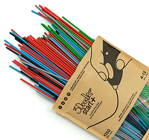 3Doodler Start 3D-Druck-Filament-Nachfüllbeutel für Kinder ab 6 Jahren, 250 Stränge, über 380 m extrudierter Kunststoff, Primary Pow