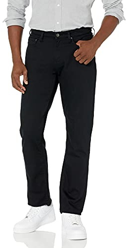 Amazon Essentials Men's Relaxed-Fit Stretch Jean (Available in Big & Tall) - Discontinued Colours, Black, 44W / 28L