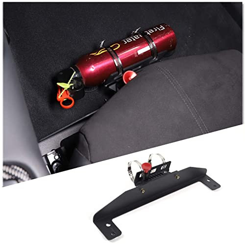 Daeiclru Soporte de aluminio ajustable para extintor de incendios de liberación rápida para Toyot@ Supra GR A90 A91 MK5 2019-2022, soporte para extintor debajo del asiento del coche