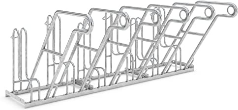 Anlehnparker 4606 | Fahrradständer für einseitiges Parken von 6 Fahrrädern | Freiaufstellung | Abwechselnde Hoch-/Tiefeinstellung | erweiterbar | Dreifke®