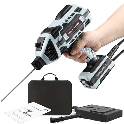 Welder Machine 110V/220V Hand Held Welder, Portable ARC Welder Fits for 2.5MM Stick, with Welding Helmet & Welding Brush, 6 Variable Current Adjustment, Electric Welder Machine Kit,Gray 110V